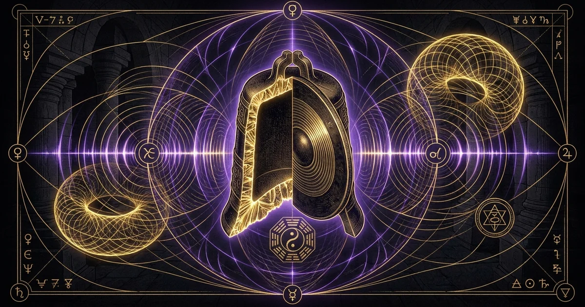 Cover illustration for treatise: Tibetan Singing Bowls Bronze Gong Metallurgy Acoustics