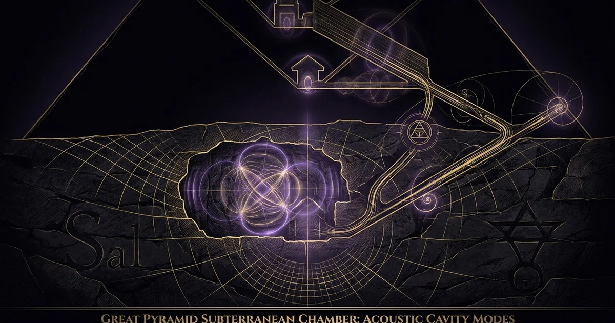 Cover illustration for treatise: Great Pyramid Subterranean Chamber Acoustic Resonance