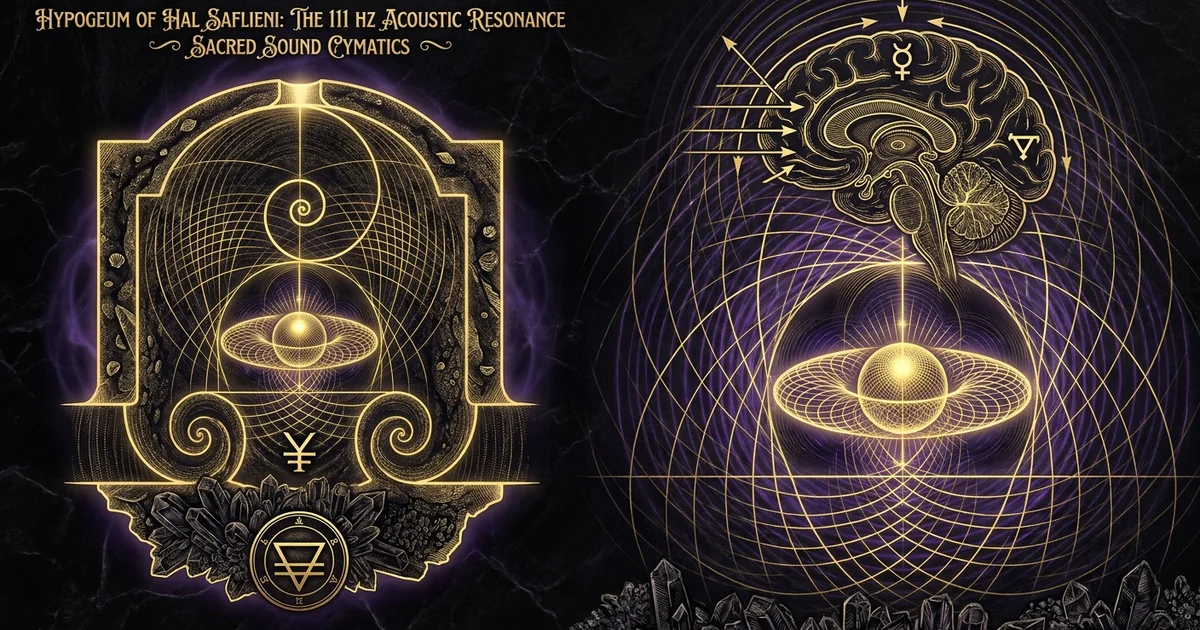 Cover illustration for treatise: Hypogeum of Hal Saflieni: 111 Hz Acoustic Resonance Malta