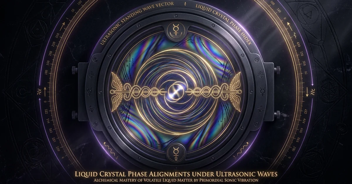 Cover illustration for treatise: Liquid Crystal Phase Transition Ultrasonic Vibration Optical