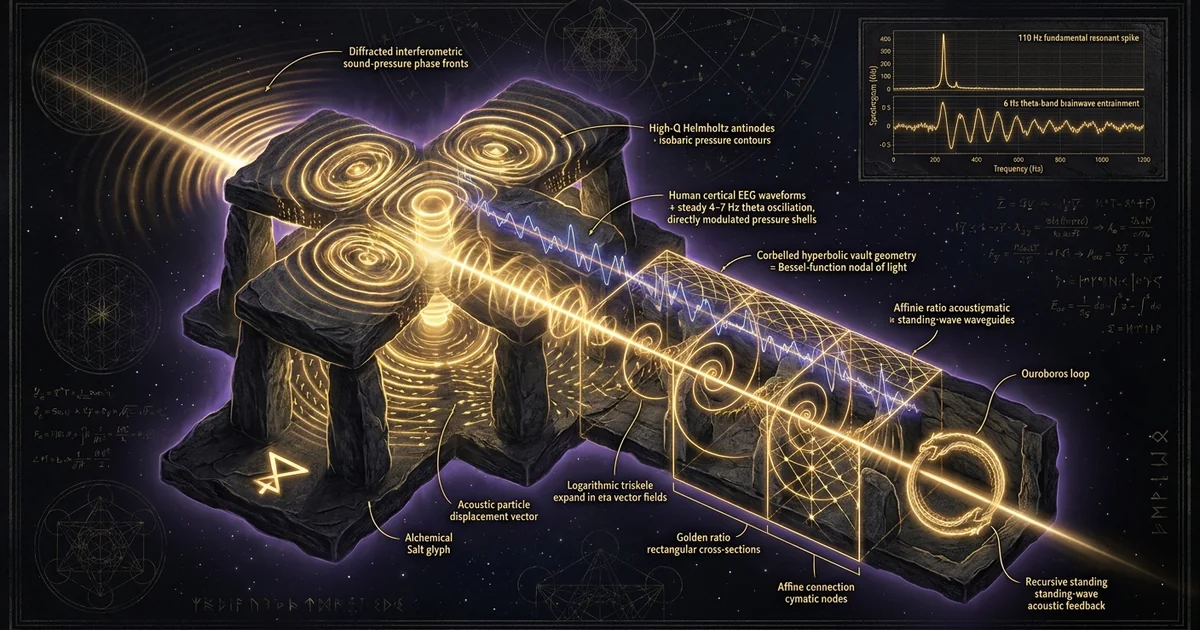 Cover illustration for treatise: Newgrange Passage Grave Acoustics Helmholtz Resonance