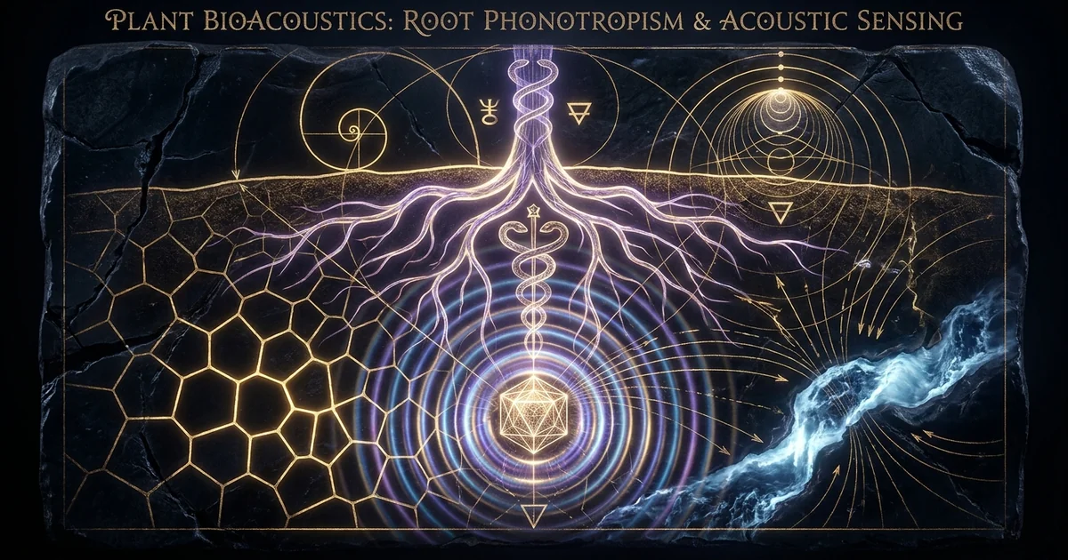 Cover illustration for treatise: Plant Bioacoustics Root Phonotropism Sound Water Detection