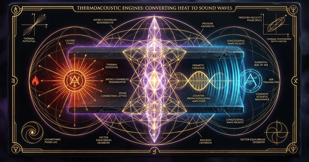 Cover illustration for treatise: Thermoacoustic Engine: Heat to Acoustic Power Standing Wave