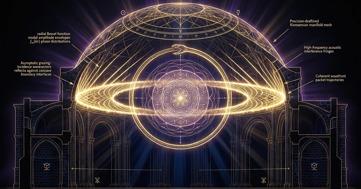 Cover illustration for treatise: Whispering Gallery Cathedral Acoustic Reflection Saint Pauls