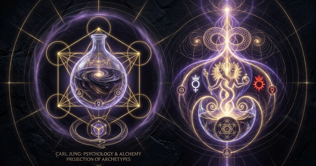 Cover illustration for treatise: Carl Jung Psychology And Alchemy Projection Of Archetypes