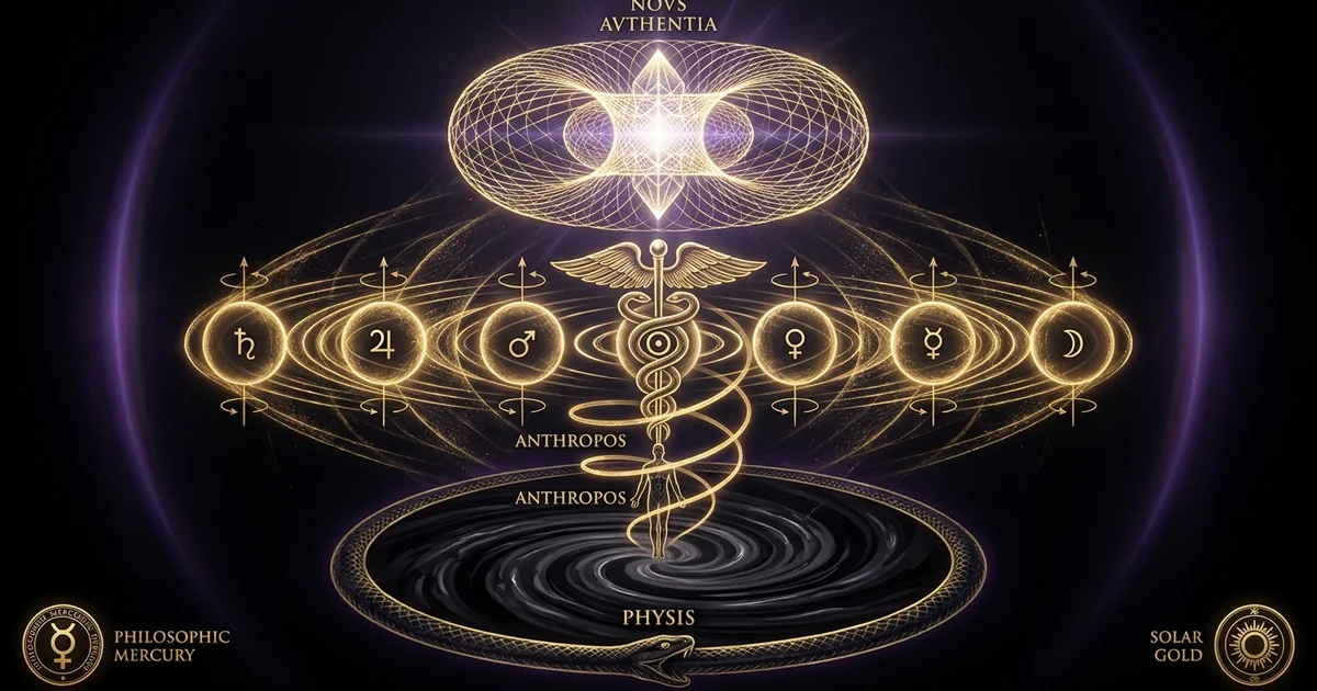 Cover illustration for treatise: Corpus Hermeticum Poimandres: Shepherd of Men Cosmic Mind