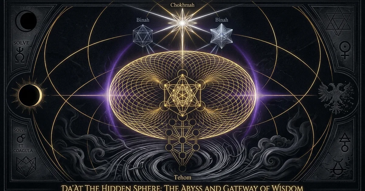 Cover illustration for treatise: Daat Hidden Sephirah Abyss Gateway Non-Sephirah Knowledge