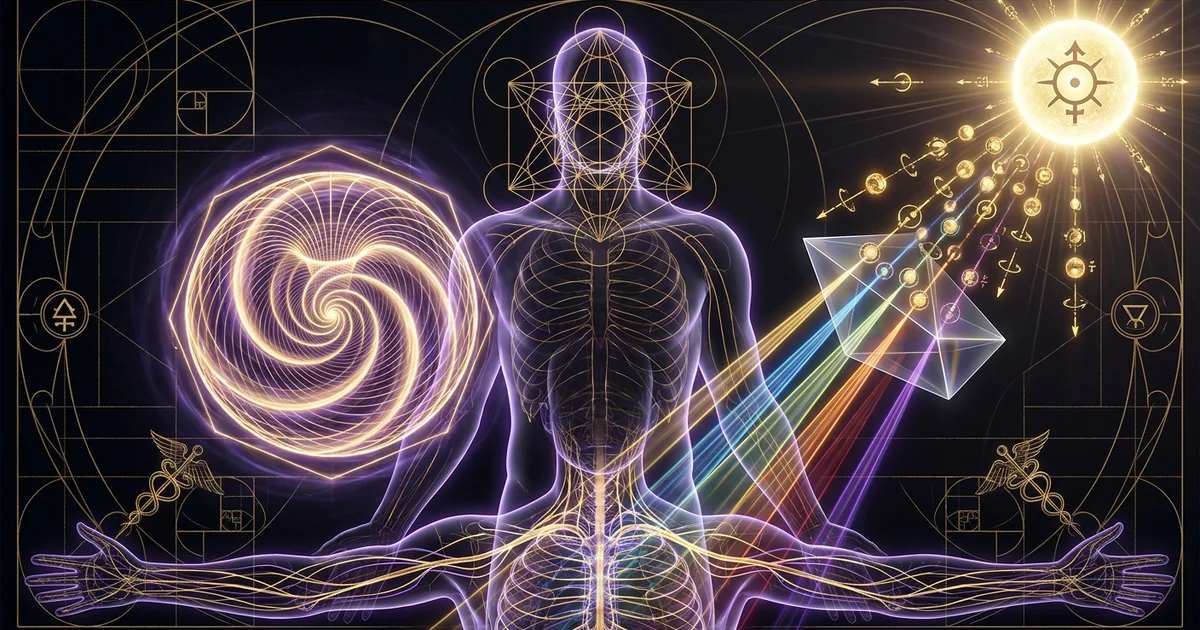 Cover illustration for treatise: Etheric Spleen Chakra Leadbeater Absorption Solar Prana