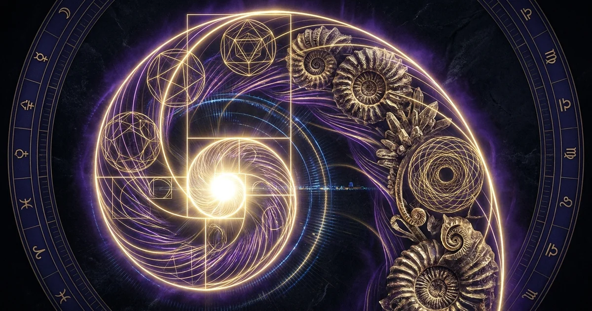 Cover illustration for treatise: Fibonacci Sequence Recursive Integer Series Spiral Natural