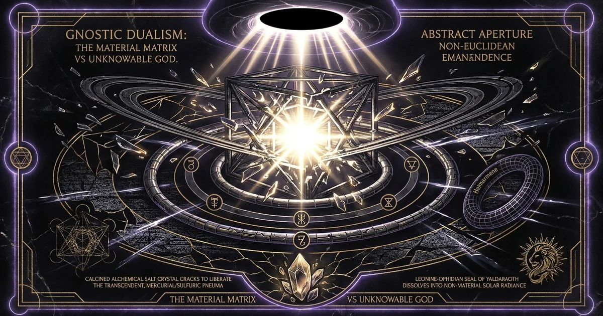 Cover illustration for treatise: Gnostic Dualism Material Evil Spiritual Good Unknowable