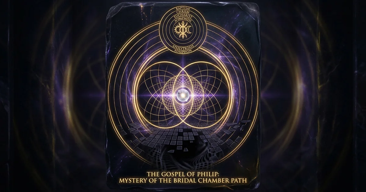 Cover illustration for treatise: Gospel of Philip Bridal Chamber Nymphon Sacramental Mystery