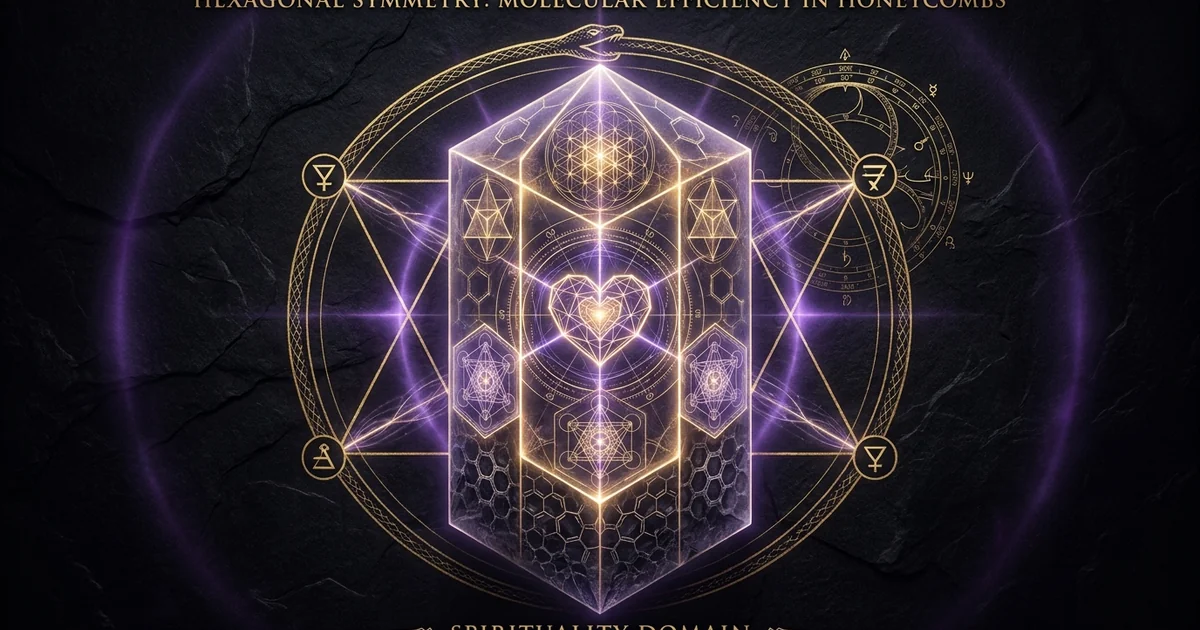 Cover illustration for treatise: Hexagonal Symmetry Sacred Geometry Honeycomb Ice Snowflake