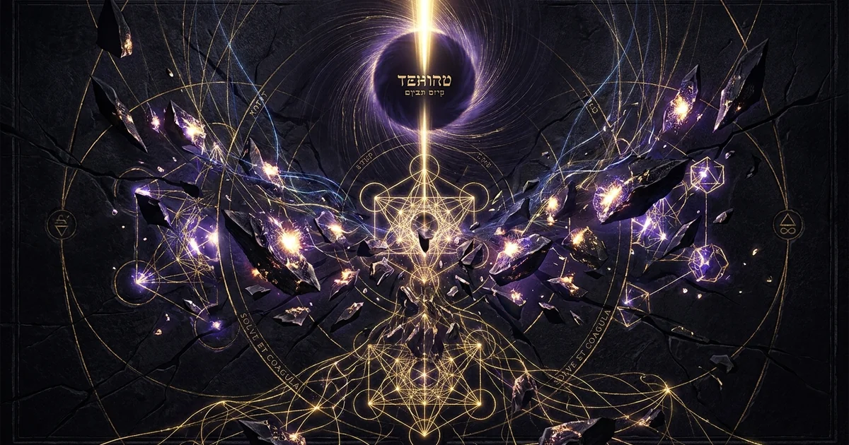 Cover illustration for treatise: Lurianic Kabbalah Tikkun Olam Shevirat Hakelim Shattering