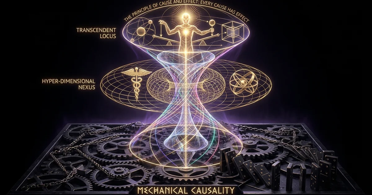 Cover illustration for treatise: Principle Of Cause And Effect Chance Is Law Unrecognized