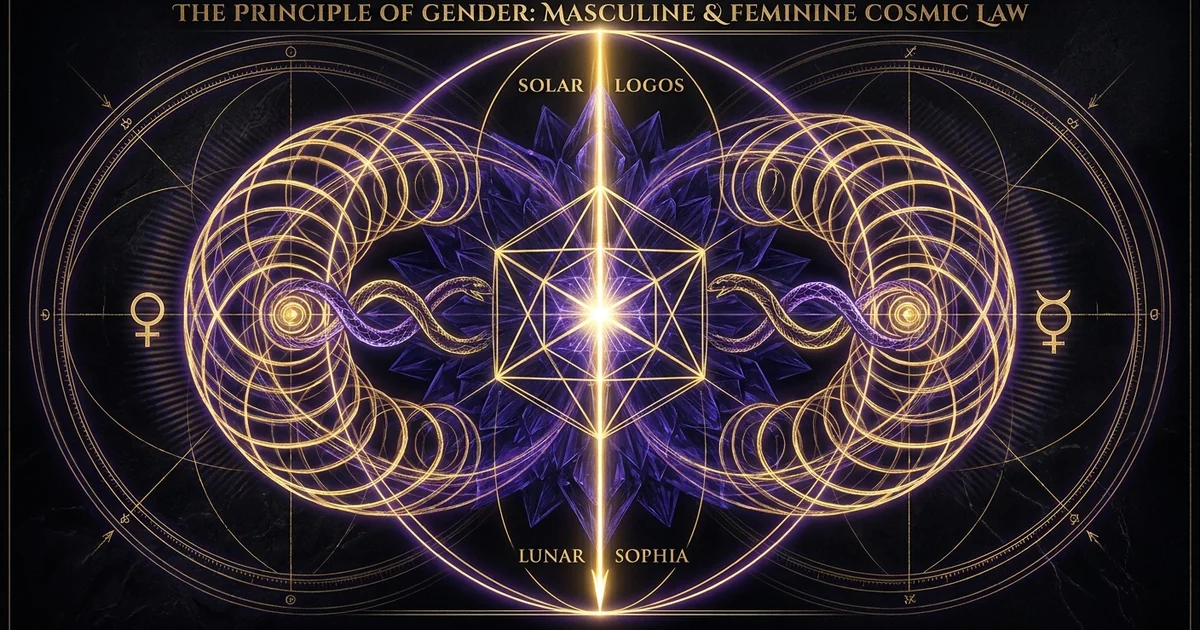Cover illustration for treatise: Principle Of Gender Masculine Feminine Manifestation