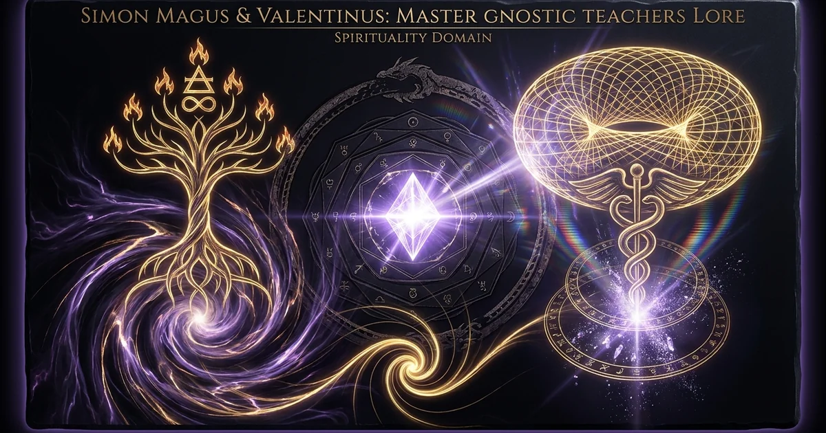 Cover illustration for treatise: Valentinus Simon Magus Master Teachers Gnostic Alexandria
