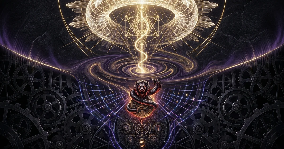 Cover illustration for treatise: Sophia Fall and Redemption Cosmic Wisdom Gnostic Mythos Aeon