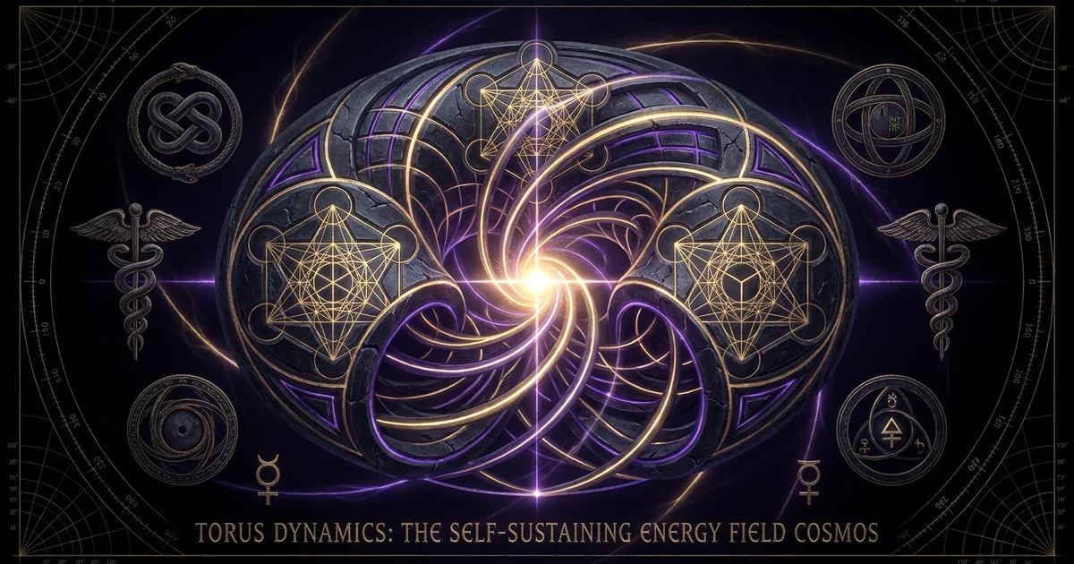 Cover illustration for treatise: Torus Geometry Toroidal Flow Self Sustaining Vortex Energy
