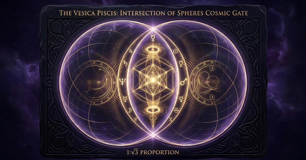 Cover illustration for treatise: Vesica Piscis Sacred Geometry Ratio Square Root of Three