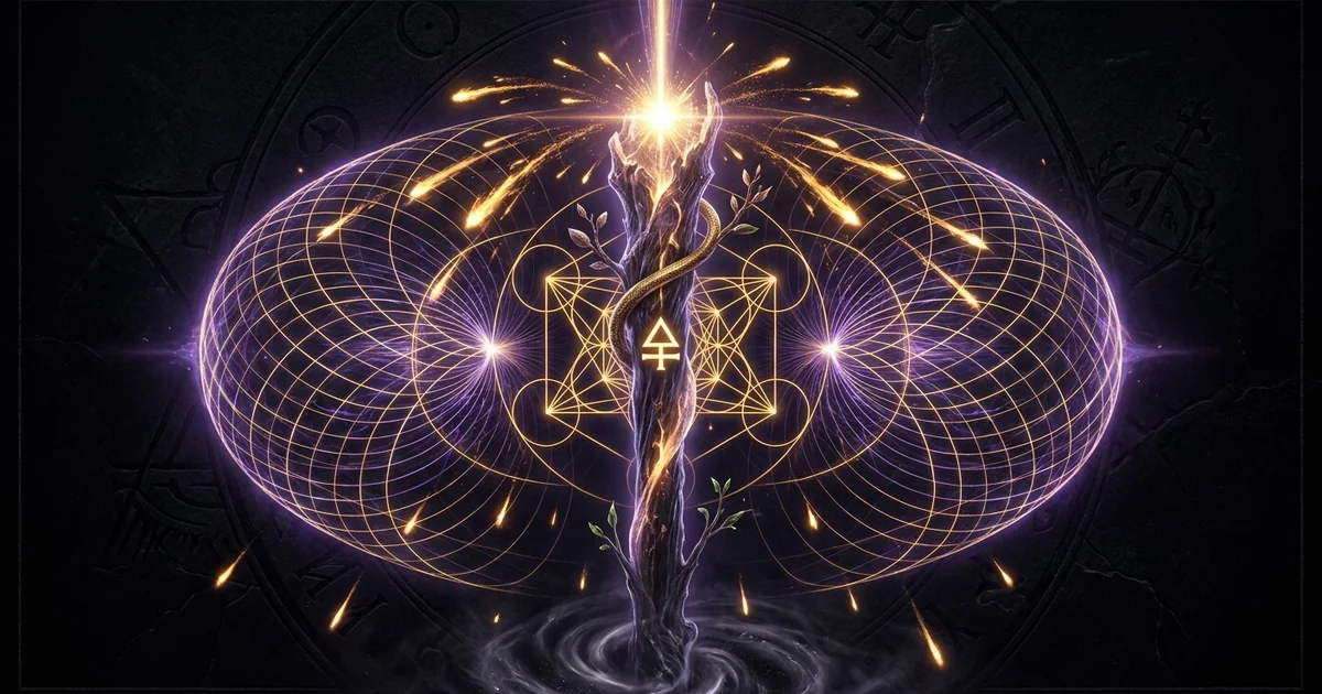 Cover illustration for treatise: Ace of Wands Tarot Meaning: Primordial Volition & Fire