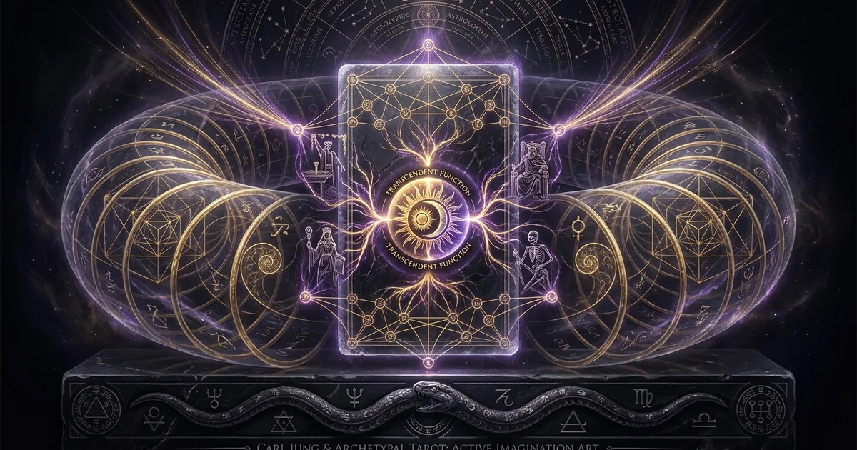 Cover illustration for treatise: Carl Jung Archetypes Active Imagination Tarot System