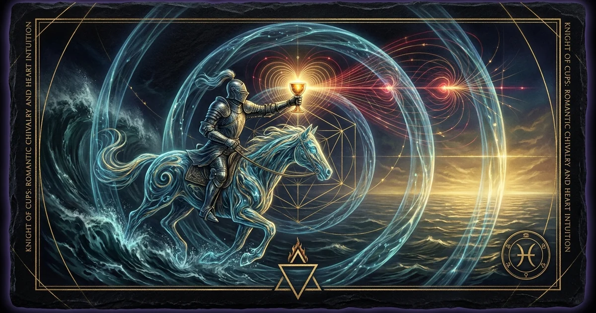 Cover illustration for treatise: Knight of Cups Tarot Meaning: Archetype of Dynamic Water
