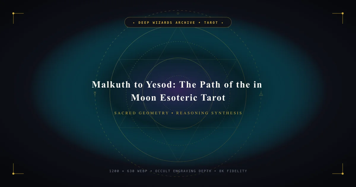 Cover illustration for treatise: Malkuth Yesod Path Moon Esoteric Tarot: Astral Ascent