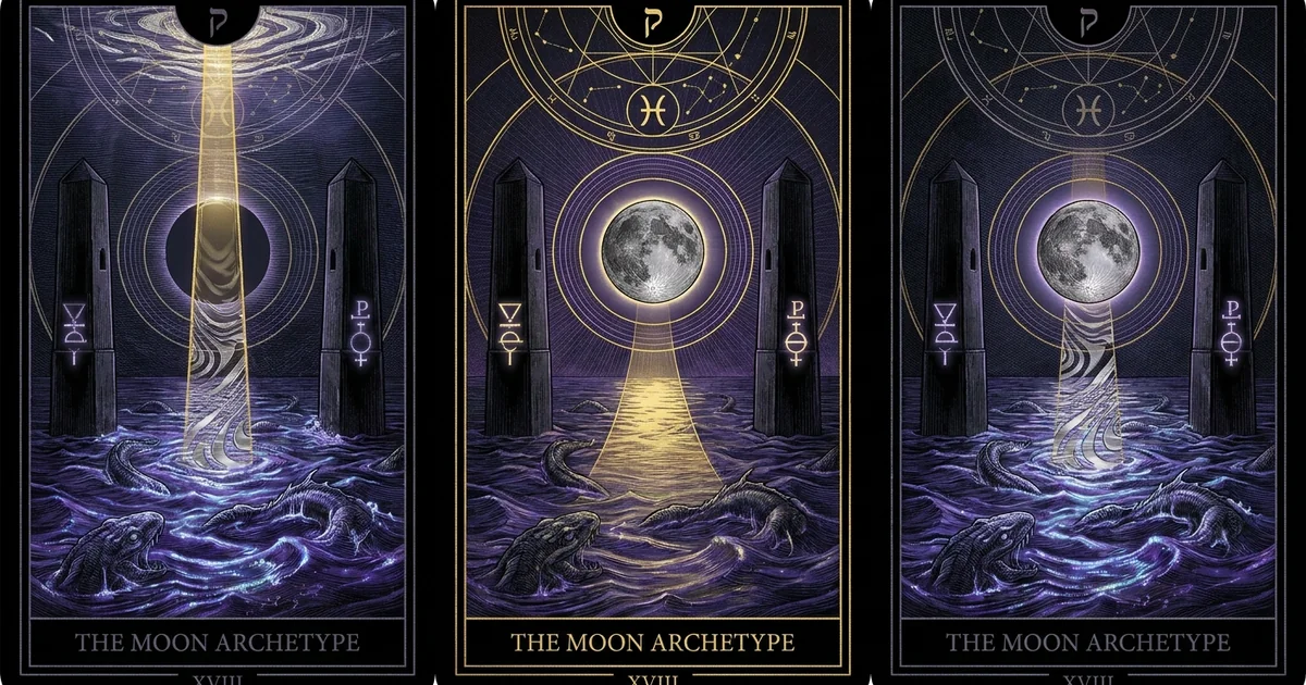 Cover illustration for treatise: The Moon Archetype Subconscious Illusions in Qabalah