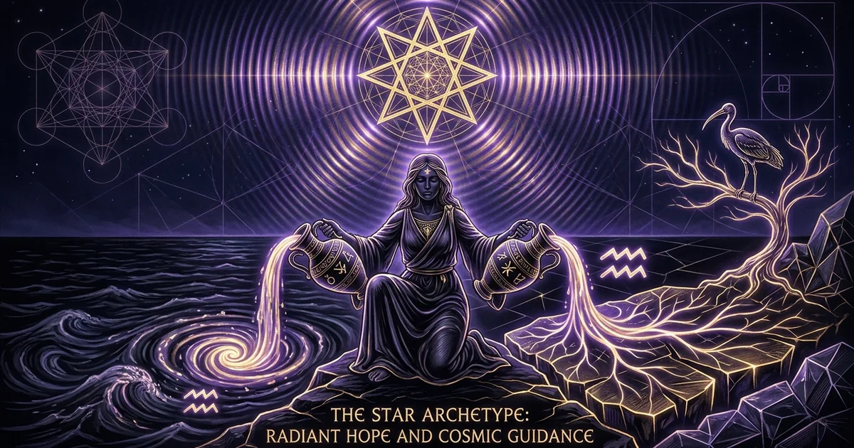 Cover illustration for treatise: The Star Archetype Radiant Hope Guidance: Arcanum 17