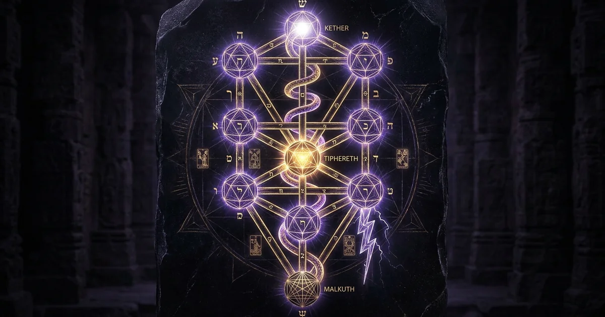Cover illustration for treatise: Tree of Life Meditation Pathworking Arcana Protocols